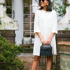 NWOT Ivory Silk Royal Shirt Dress